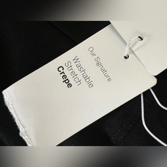 Eileen Fisher Washable Stretch Crepe Straight Pant with Yoke Black 1X NWT $168 - Picture 9 of 10